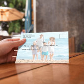 Cartes Pour Fêtes Annuelles Noël Fête Joie Photo Simple Plage Budget