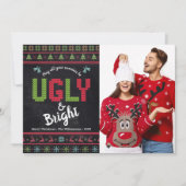 Cartes Pour Fêtes Annuelles Noël Fête Photo Chalkboard laide Sweat (Devant)