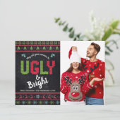 Cartes Pour Fêtes Annuelles Noël Fête Photo Chalkboard laide Sweat (Debout devant)