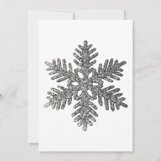 Cartes Pour Fêtes Annuelles Noël Fête Silencieux Snowflake Star Design (Devant)
