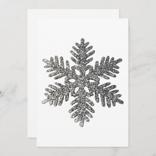 Cartes Pour Fêtes Annuelles Noël Fête Silencieux Snowflake Star Design (Devant / Derrière)