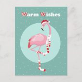 Cartes Pour Fêtes Annuelles    Noël Flamingo Rose Mignon  (Devant)