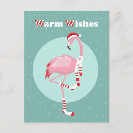 Cartes Pour Fêtes Annuelles Noël Flamingo Rose Mignon (Devant)