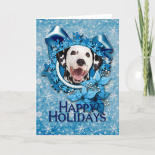 Cartes Pour Fêtes Annuelles Noël - flocon de neige bleu - Dalmate