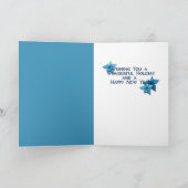 Cartes Pour Fêtes Annuelles Noël - flocon de neige bleu - Labrador - mesure (Intérieur)