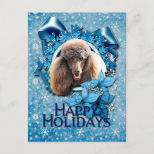 Cartes Pour Fêtes Annuelles Noël - Flocon de neige bleu - Poodé - Chocolat