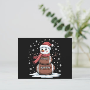 Cartes Pour Fêtes Annuelles Noël Football Américain Bonhomme de Neige Xmas Spo