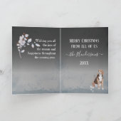 Cartes Pour Fêtes Annuelles Noël Foxhound américain personnalisé (Intérieur)