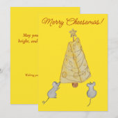 Cartes Pour Fêtes Annuelles Noël Fromage (Devant / Derrière)