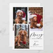 Cartes Pour Fêtes Annuelles Noël Funny Animateur Joyeux Noël 3 Photo (Devant / Derrière)