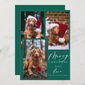 Cartes Pour Fêtes Annuelles Noël Funny Animaux Joyeux Noël 3 Photo Holida (Devant / Derrière)