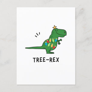 Cartes Pour Fêtes Annuelles Noël Funny Tree-Rex