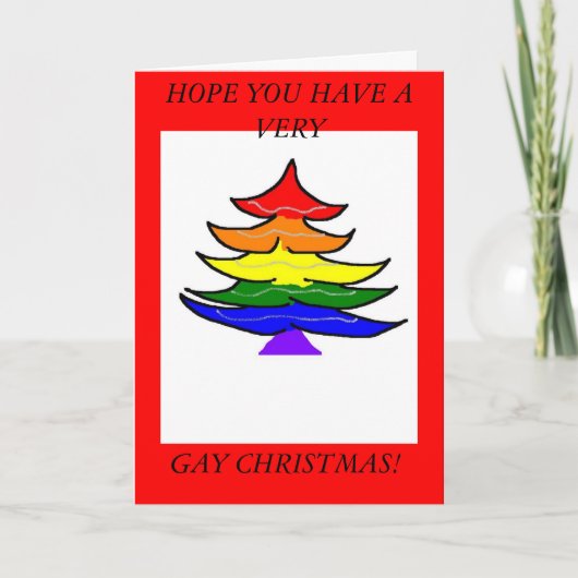 Cartes Pour Fêtes Annuelles noël gay (Devant)