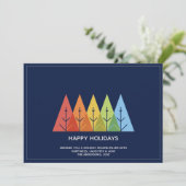 Cartes Pour Fêtes Annuelles Noël Géométrique moderne (Debout devant)