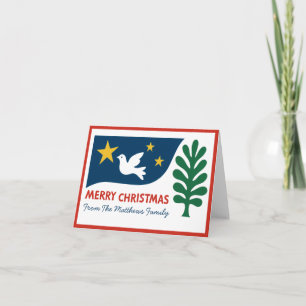 Cartes Pour Fêtes Annuelles Noël Géométrique Moderne Minimaliste Formes Audaci