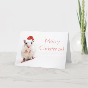 Cartes Pour Fêtes Annuelles Noël Gerbil Santa Hat Gerbils Santa Clause