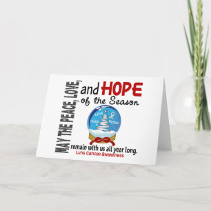 Cartes Pour Fêtes Annuelles Noël Globe des neiges 1 Cancer du poumon
