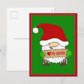 Cartes Pour Fêtes Annuelles Noël Gnome (Devant / Derrière)