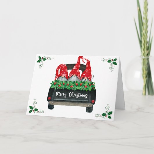 Cartes Pour Fêtes Annuelles Noël Gnome (Devant)