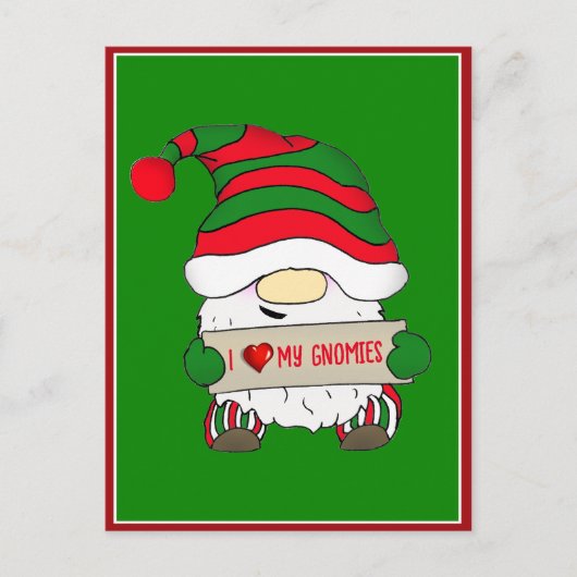 Cartes Pour Fêtes Annuelles Noël Gnome (Devant)