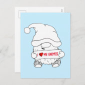 Cartes Pour Fêtes Annuelles Noël Gnome (Devant / Derrière)
