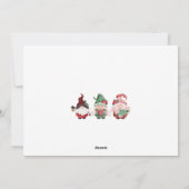 Cartes Pour Fêtes Annuelles Noël Gnome mignon (Dos)