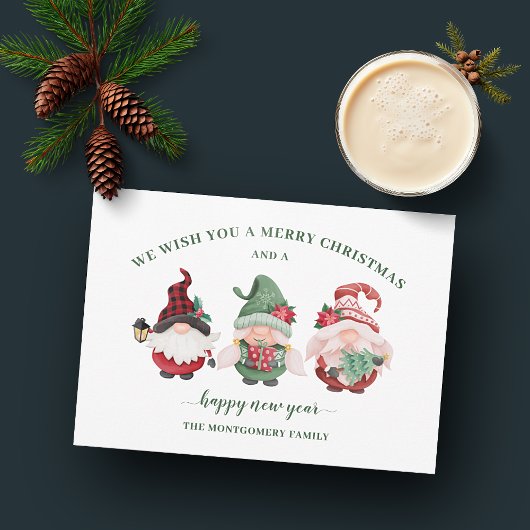 Cartes Pour Fêtes Annuelles Noël Gnome mignon
