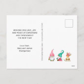 Cartes Pour Fêtes Annuelles Noël Gnome mignon (Dos)