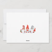 Cartes Pour Fêtes Annuelles Noël Gnome Trio (Dos)