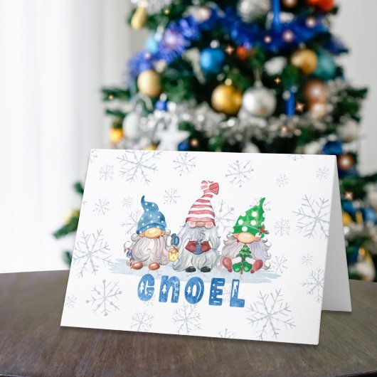 Cartes Pour Fêtes Annuelles Noël Gnomes GNOEL Salutation