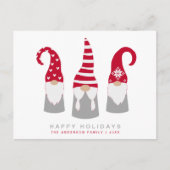 Cartes Pour Fêtes Annuelles Noël Gnomes mignons (Devant)