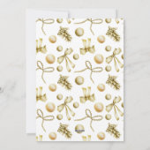 Cartes Pour Fêtes Annuelles Noël Gold (Dos)