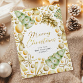 Cartes Pour Fêtes Annuelles Noël Gold