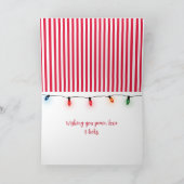 Cartes Pour Fêtes Annuelles Noël Golden Retriever sur l'os (Intérieur)