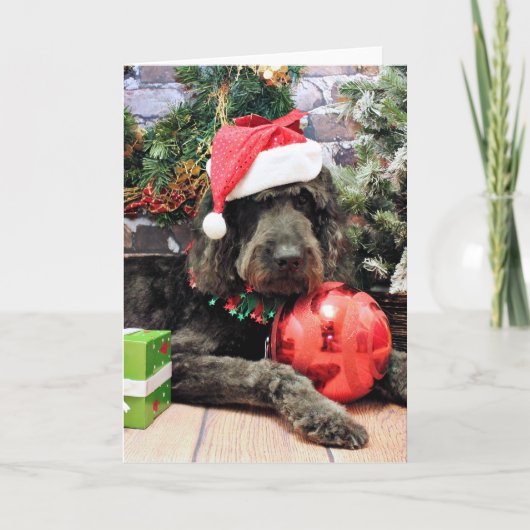 Cartes Pour Fêtes Annuelles Noël - GoldenDoodle - Buddy (Devant)