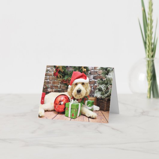Cartes Pour Fêtes Annuelles Noël - GoldenDoodle - Gus (Devant)