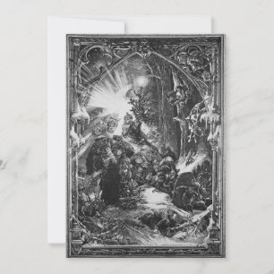 Cartes Pour Fêtes Annuelles Noël gothique de l'ère victorienne 1885