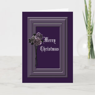 Cartes Pour Fêtes Annuelles Noël gothique violet personnalisable