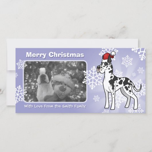 Cartes Pour Fêtes Annuelles Noël Grand Dane (Devant)
