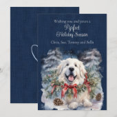Cartes Pour Fêtes Annuelles Noël - Great Pyrenees Pyrfait (Devant / Derrière)