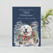 Cartes Pour Fêtes Annuelles Noël - Great Pyrenees Pyrfait (Debout devant)