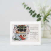 Cartes Pour Fêtes Annuelles Noël GreetingBoy creusant dans le bas (Debout devant)