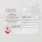 Cartes Pour Fêtes Annuelles Noël gris gris mignon (Dos)