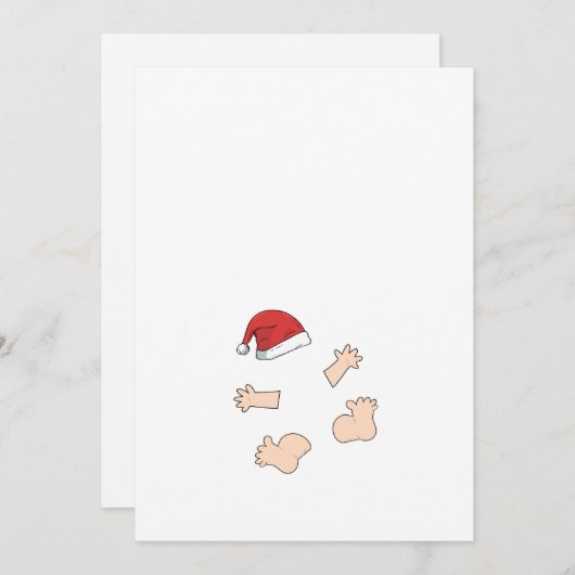 Cartes Pour Fêtes Annuelles Noël Grossesse petite Père Noël Maman sera (Devant / Derrière)