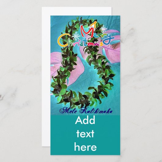 Cartes Pour Fêtes Annuelles Noël hawaïen (Devant / Derrière)