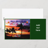 Cartes Pour Fêtes Annuelles Noël hawaïen (Devant / Derrière)