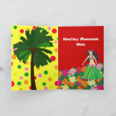 Cartes Pour Fêtes Annuelles Noël hawaïen brillant (Intérieur)