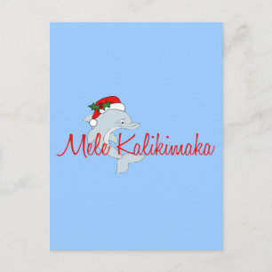 Cartes Pour Fêtes Annuelles Noël hawaïen du dauphin de père Noël