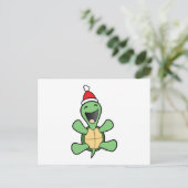 Cartes Pour Fêtes Annuelles Noël heureux de tortue (Debout devant)