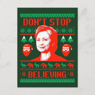 Cartes Pour Fêtes Annuelles Noël Hillary - N'arrêtez pas de croire -